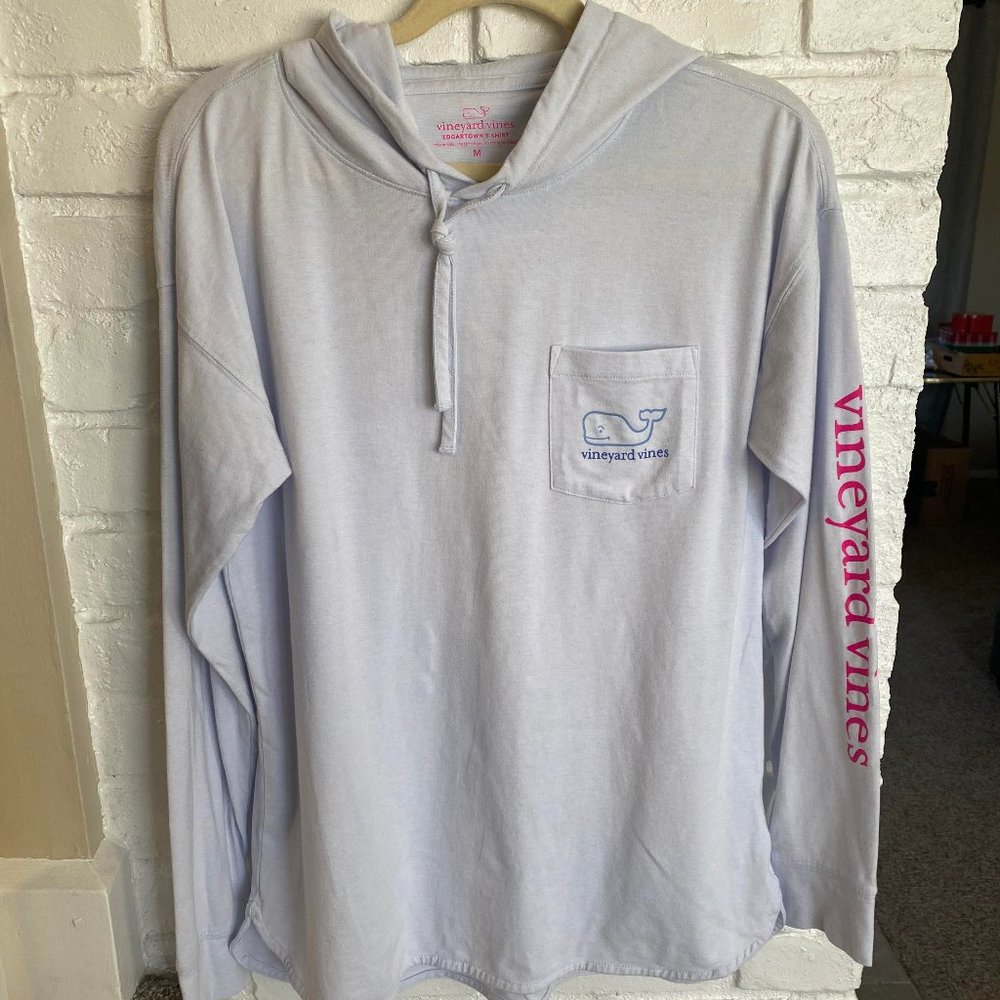 Vineyard Vines Women's Edgartown T-Shirt Hoodie in Light Blue